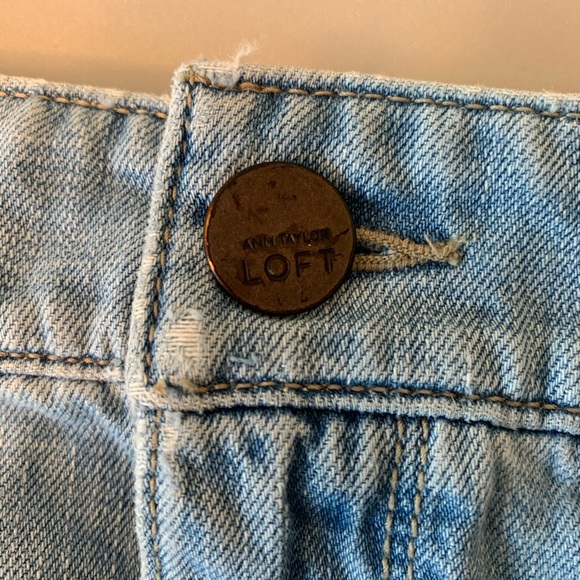 LOFT Light Wash Denim Miniskirt - Picture 7 of 8